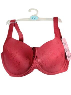 Fit Fully Yours Bra 32D Red NWT